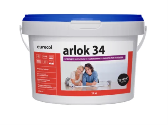 Клей Arlok 34 (4 кг) 320-480 г/м2, для бытового линолеума в Нижнем Тагиле