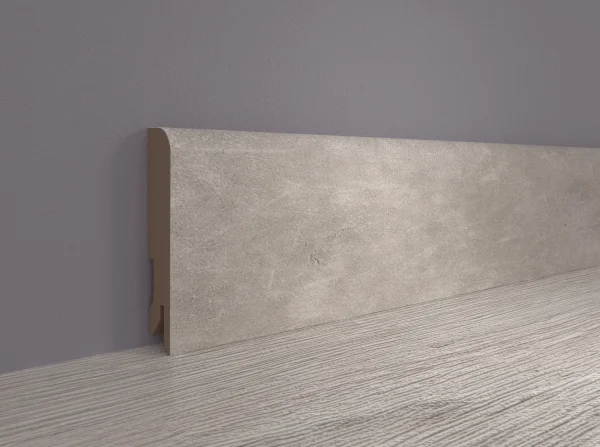 Плинтус MDF Bonkeel 24066 Бетон Лофт Светлый (80х16х2400 мм) в Нижнем Тагиле