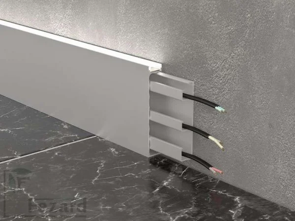 Алюминиевый плинтус Fezard Кабельный ALP-G80-LA Алюминий 80*15*2500 мм в Нижнем Тагиле