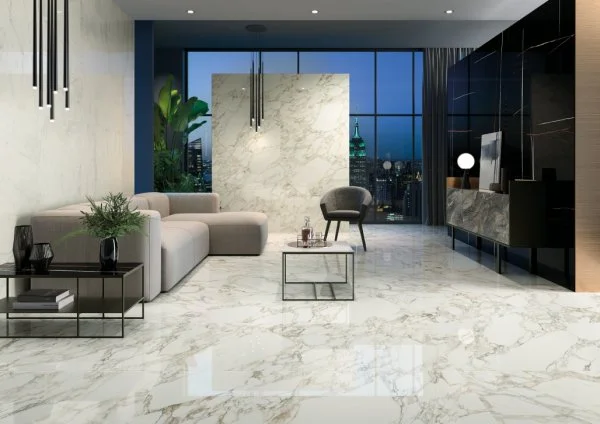 Керамогранит Italon Шарм Делюкс Бьянко Микеланджело 80х160 (Люкс и реттифицированная) в Нижнем Тагиле