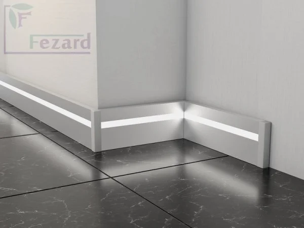 Алюминиевый плинтус Fezard Кабельный ALP-G80-LF Алюминий 80*15*2500 мм в Нижнем Тагиле