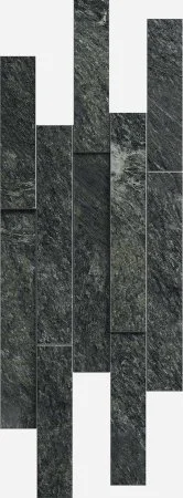 Керамогранит Italon Скайфолл Неро Брик 3D (Патинированная, 28х78) в Нижнем Тагиле