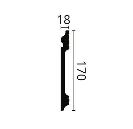Плинтус NMC Wallstyl FL17 (170х18х2000 мм) в Нижнем Тагиле
