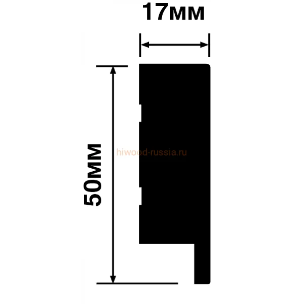 Финишный молдинг LF1 W50 (50х17х2700мм) в Нижнем Тагиле