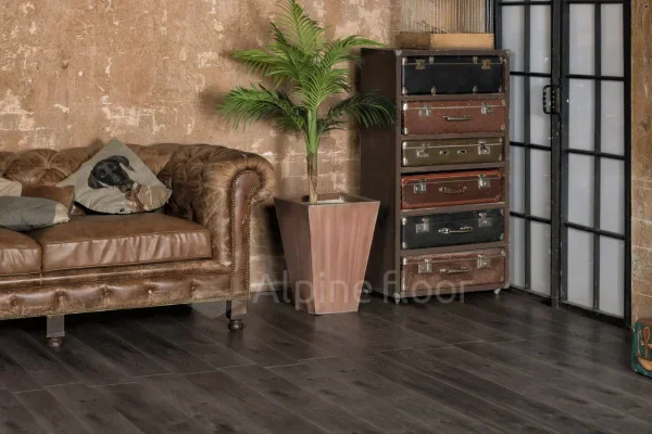 Кварц-виниловая плитка Alpine Floor Premium XL Дуб Торфяной ЕСО 7-11, 8 мм. 43 класс в Нижнем Тагиле