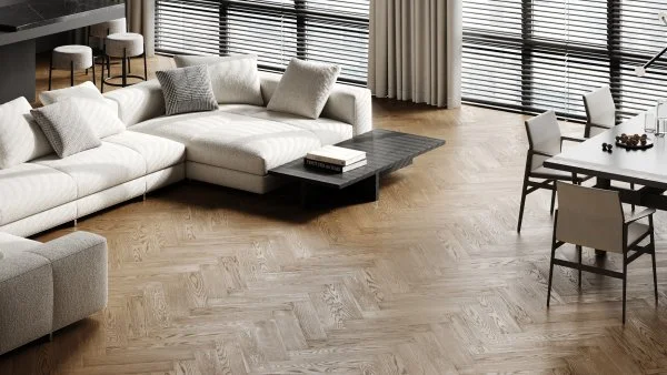 Паркетная доска Quartz Parquet Английская Ёлка Дуб Карельский 33-419 в Нижнем Тагиле