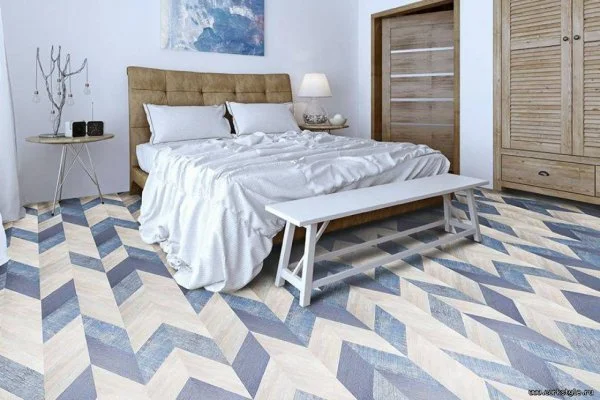 Пробковое покрытие CorkStyle Chevron Blue (1235*305*6 мм) HC в Нижнем Тагиле