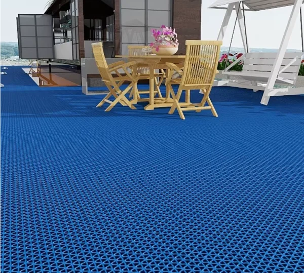 Грязезащитное рулонное покрытие ЗигЗаг Синий 4,5 мм (1,2 м) Китай в Нижнем Тагиле