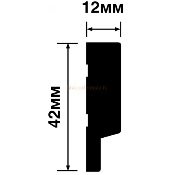 Финишный молдинг LF124A W36 правый декорированный (42х12х2700мм) в Нижнем Тагиле
