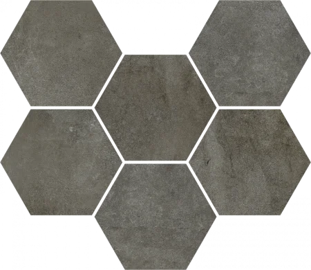Керамогранит Coliseum Экспо Дарк Мозаика Гексагон (Натуральная, 25х29) в Нижнем Тагиле