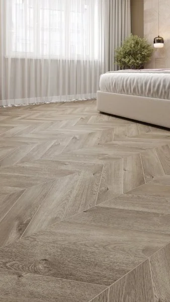 Кварц-виниловая плитка Alpine Floor Chevron Дуб Натур. Отбеленный ECO 20-3 (2,5 мм. 43 класс) в Нижнем Тагиле