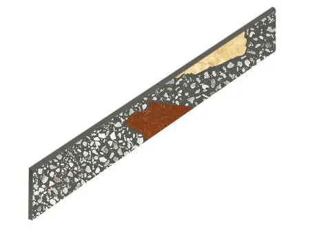 Керамогранит Coliseum Палладио Блэк Плинтус (Натуральный, 7,2х60) в Нижнем Тагиле