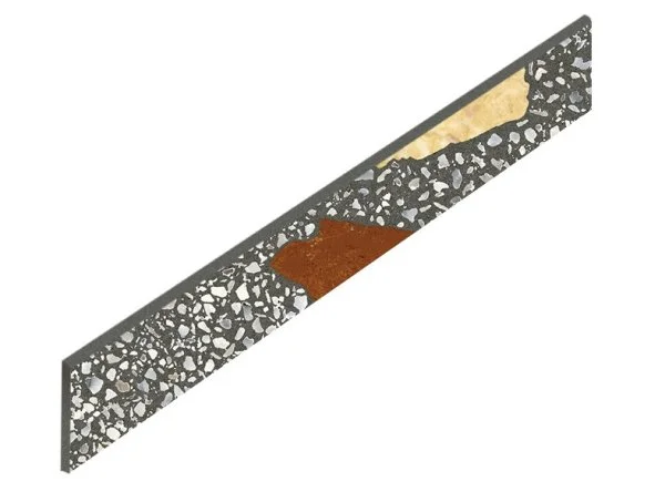 Керамогранит Coliseum Палладио Блэк Плинтус (Натуральный, 7,2х60) в Нижнем Тагиле