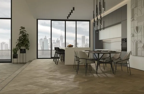 Паркетная доска Quartz Parquet Английская Ёлка Дуб Карельский 33-419 в Нижнем Тагиле