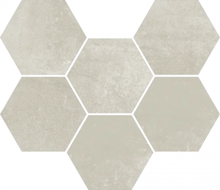Керамогранит Coliseum Экспо Уайт Мозаика Гексагон (Натуральная, 25х29) в Нижнем Тагиле