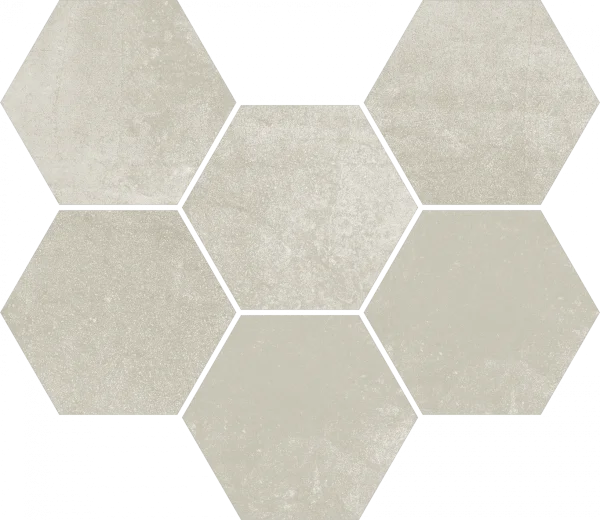 Керамогранит Coliseum Экспо Уайт Мозаика Гексагон (Натуральная, 25х29) в Нижнем Тагиле