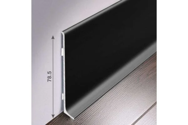 Алюминиевый плинтус Bonkeel ПЛ80 515л Черный (78,5х11,2х2500мм) в Нижнем Тагиле